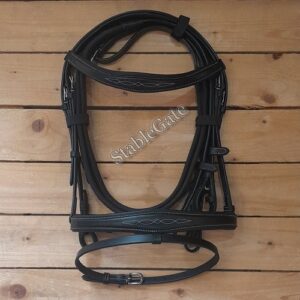 StableGate Indiana Flash Bridle Fancy Stitch Blk